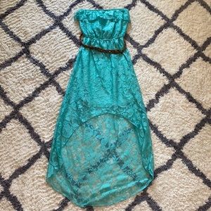 Strapless lace dress